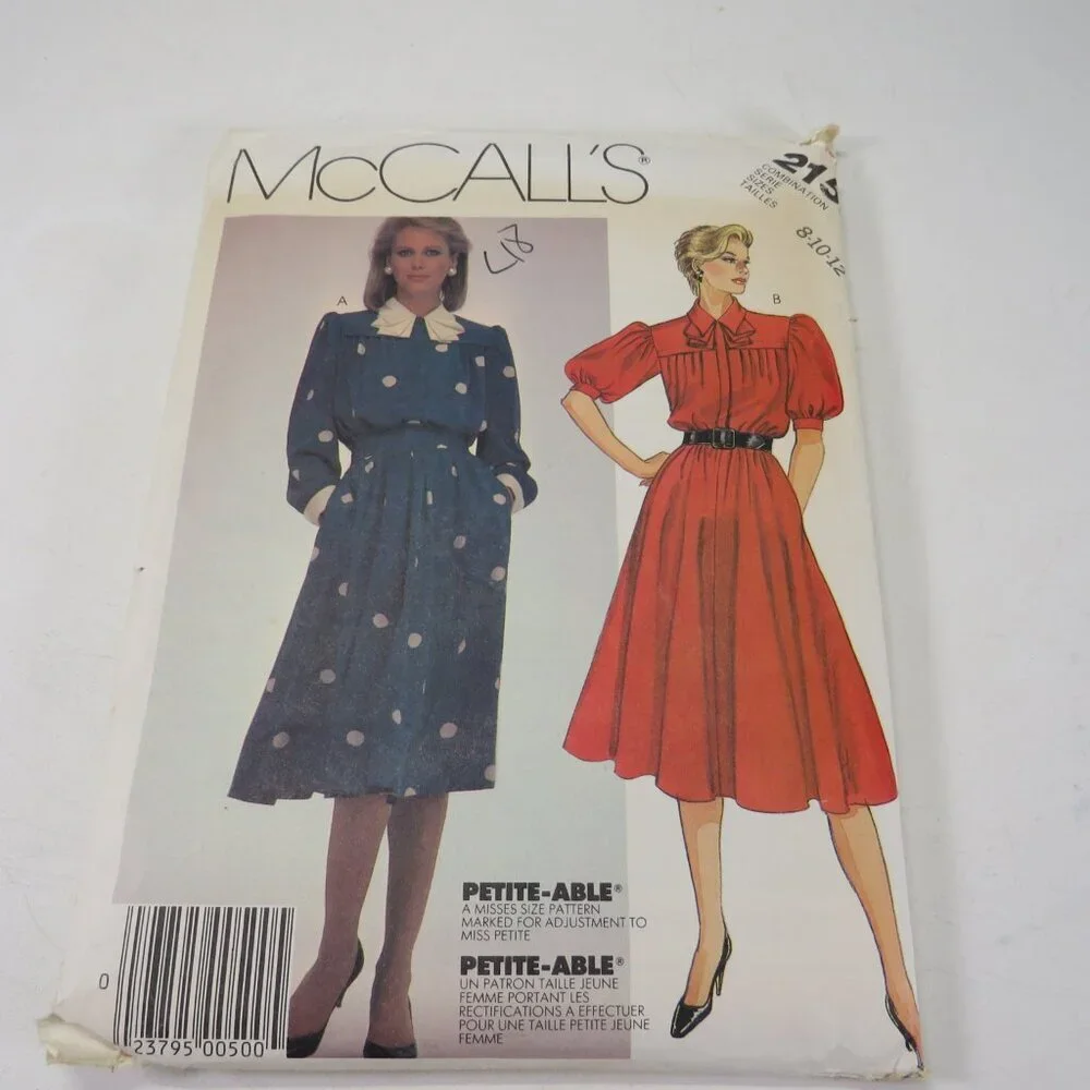 McCalls 2158 clothing pattern Dress size 8-12 UNCUT
